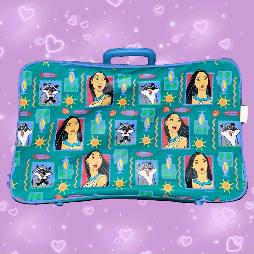 90s Vintage Disney Princess Pocahontas suitcase overnight bag